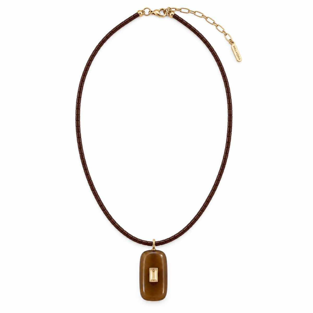 Chocolate Baguette Gaia Necklace - COLLARES - Malandra Jewelry - TC2758