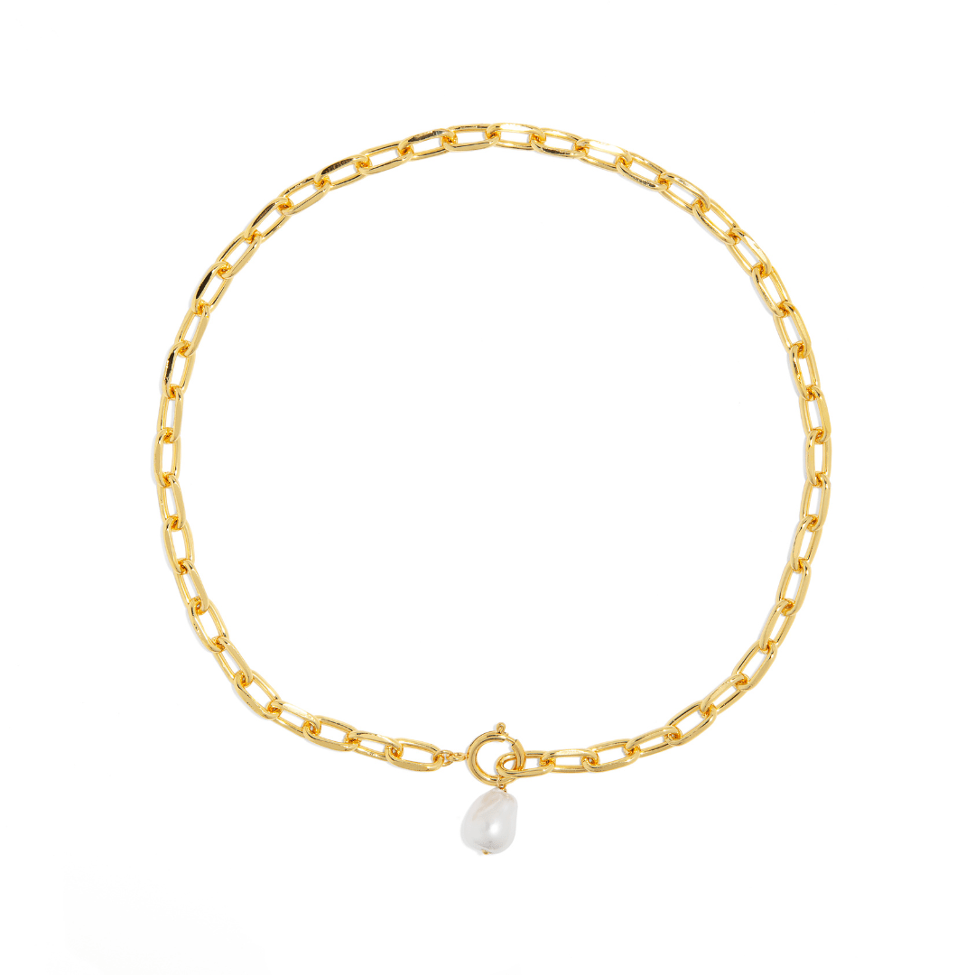 CHUNKY PEARL GOLD NECKLACE - COLLARES - Malandra Jewelry - TC1951