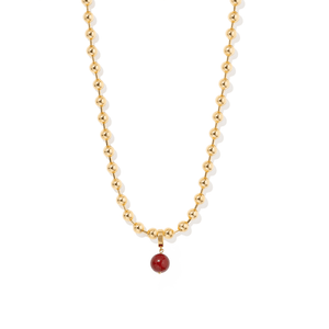 CINNABAR JADE BEADED NECKLACE - COLLARES - Malandra Jewelry - TC2292 / EYHC13