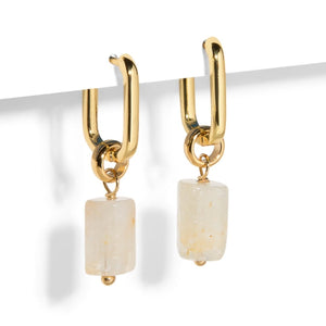 CITRINE AURA EARRINGS - ARETES - Malandra Jewelry - TA1630