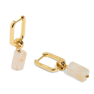 CITRINE AURA EARRINGS - ARETES - Malandra Jewelry - TA1630