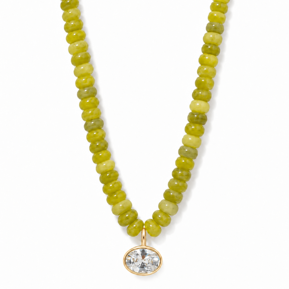 Citron Xiu Jade Gaia Necklace - COLLARES - Malandra Jewelry - TC2752