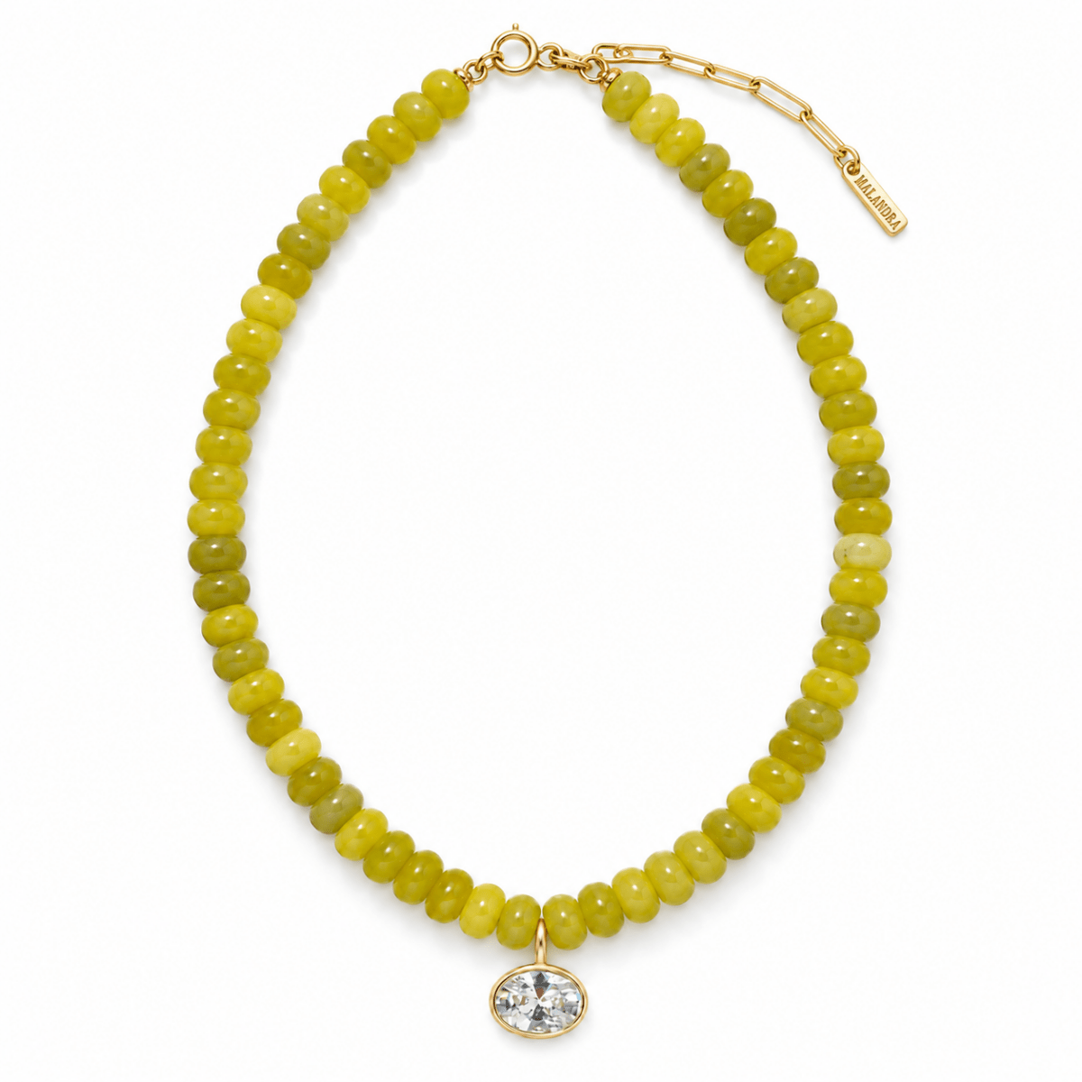 Citron Xiu Jade Gaia Necklace - COLLARES - Malandra Jewelry - TC2752