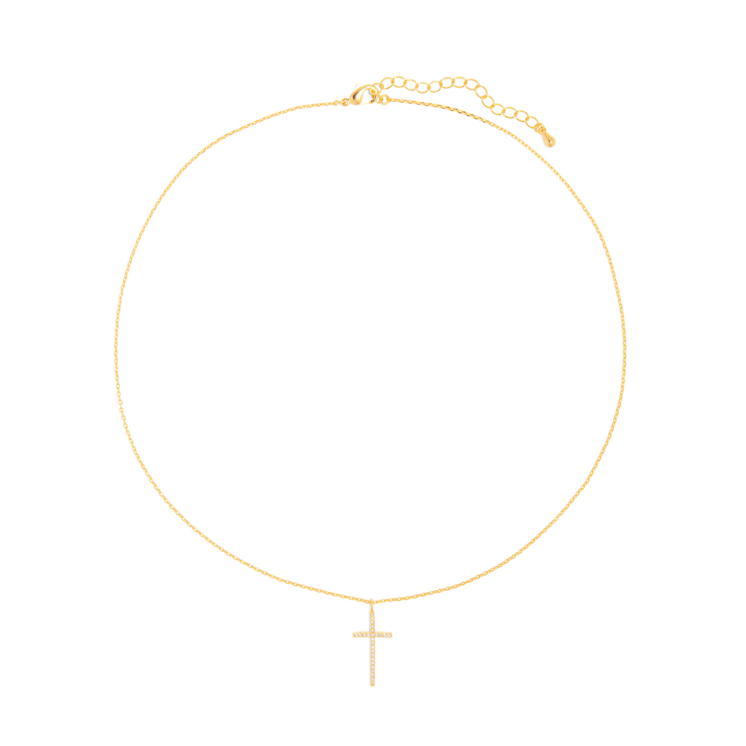 CLASSIC CROSS NECKLACE - COLLARES - Malandra Jewelry - XBC167 - MAN00031 GDCRY