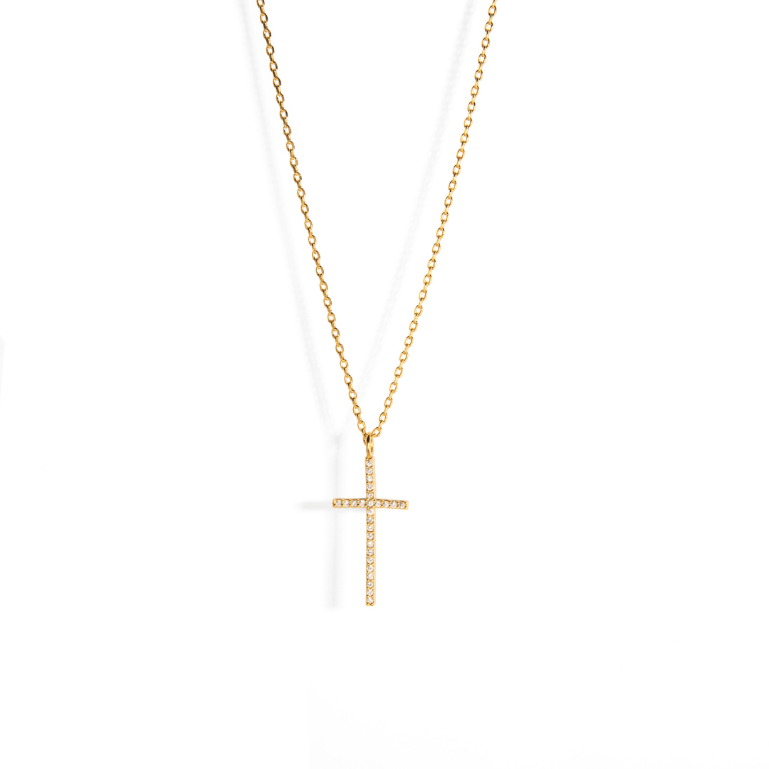 CLASSIC CROSS NECKLACE - COLLARES - Malandra Jewelry - XBC167 - MAN00031 GDCRY