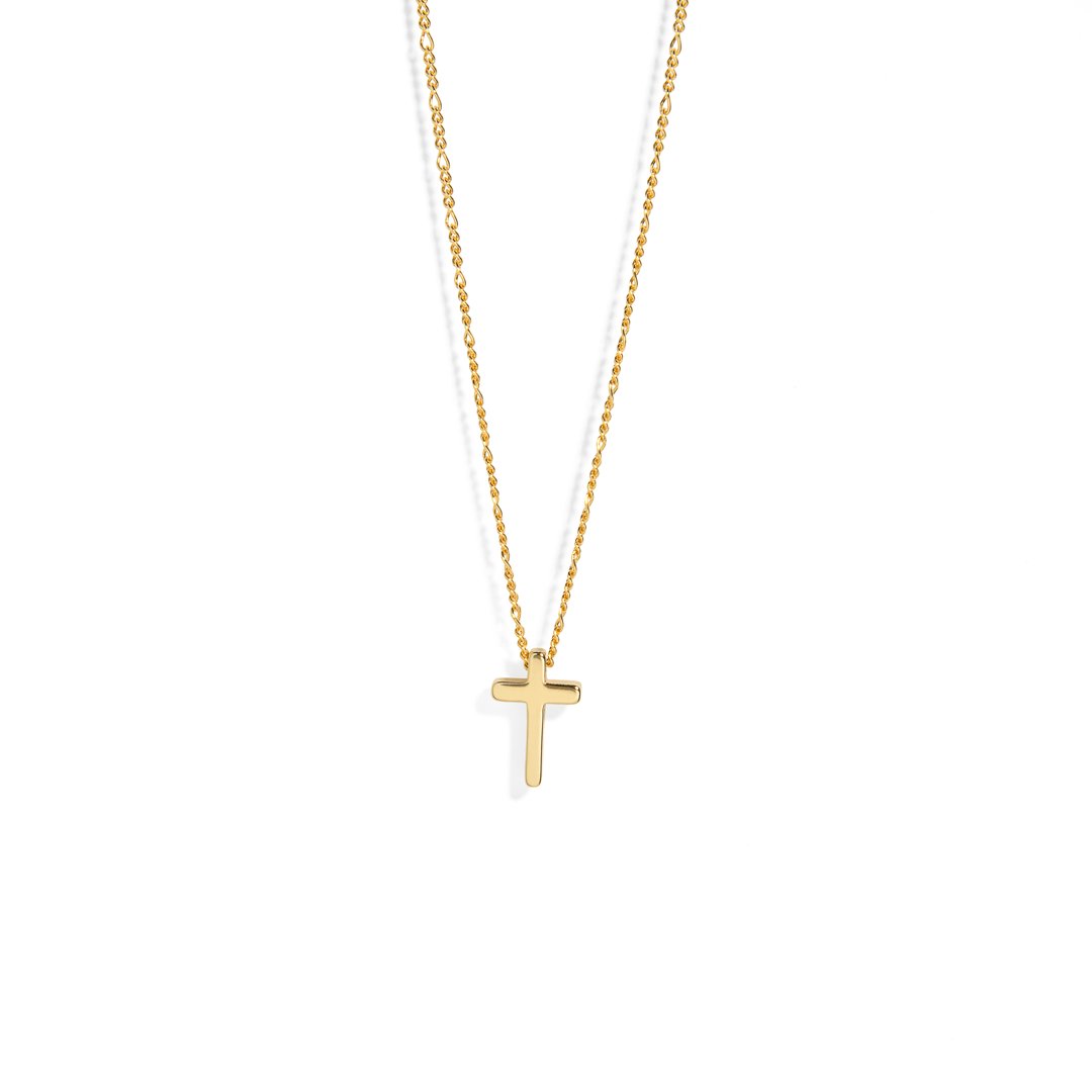 CLASSIC GOLD CROSS NECKLACE - COLLARES - Malandra Jewelry - TC1747