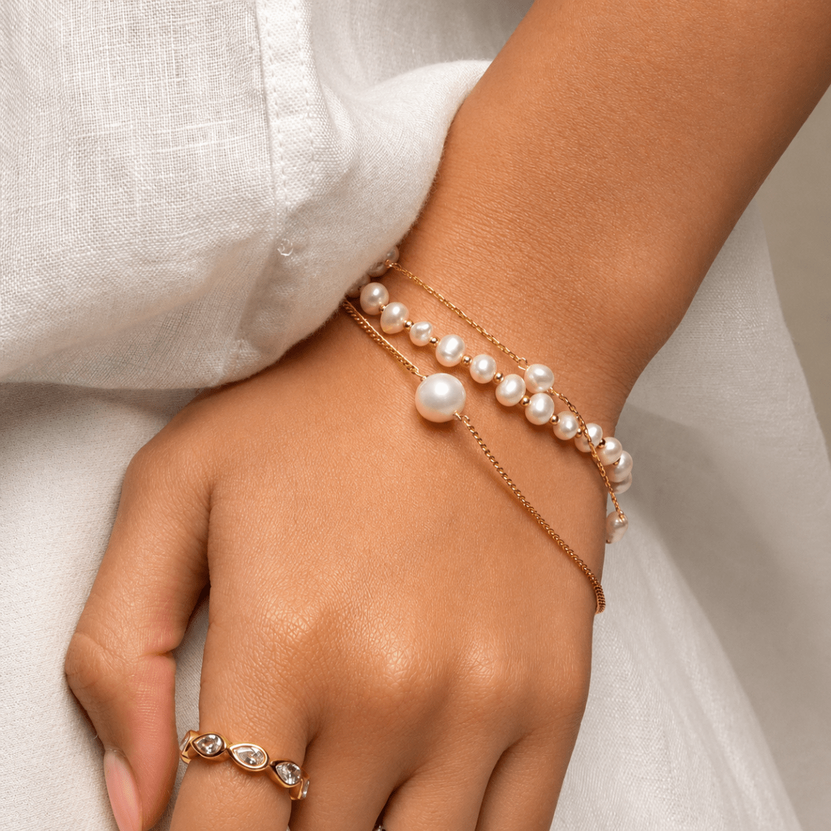 CLASSIC PEARL DOTS BRACELET - PULSERAS - Malandra Jewelry - TP2085