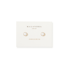 CLASSIC PEARL STUD EARRINGS - ARETES - Malandra Jewelry - VCA254-3544