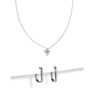 CLASSIC SILVER HEART GIFT SET - SETS DE REGALO - Malandra Jewelry - SET182 TA2156/ZXC8.P