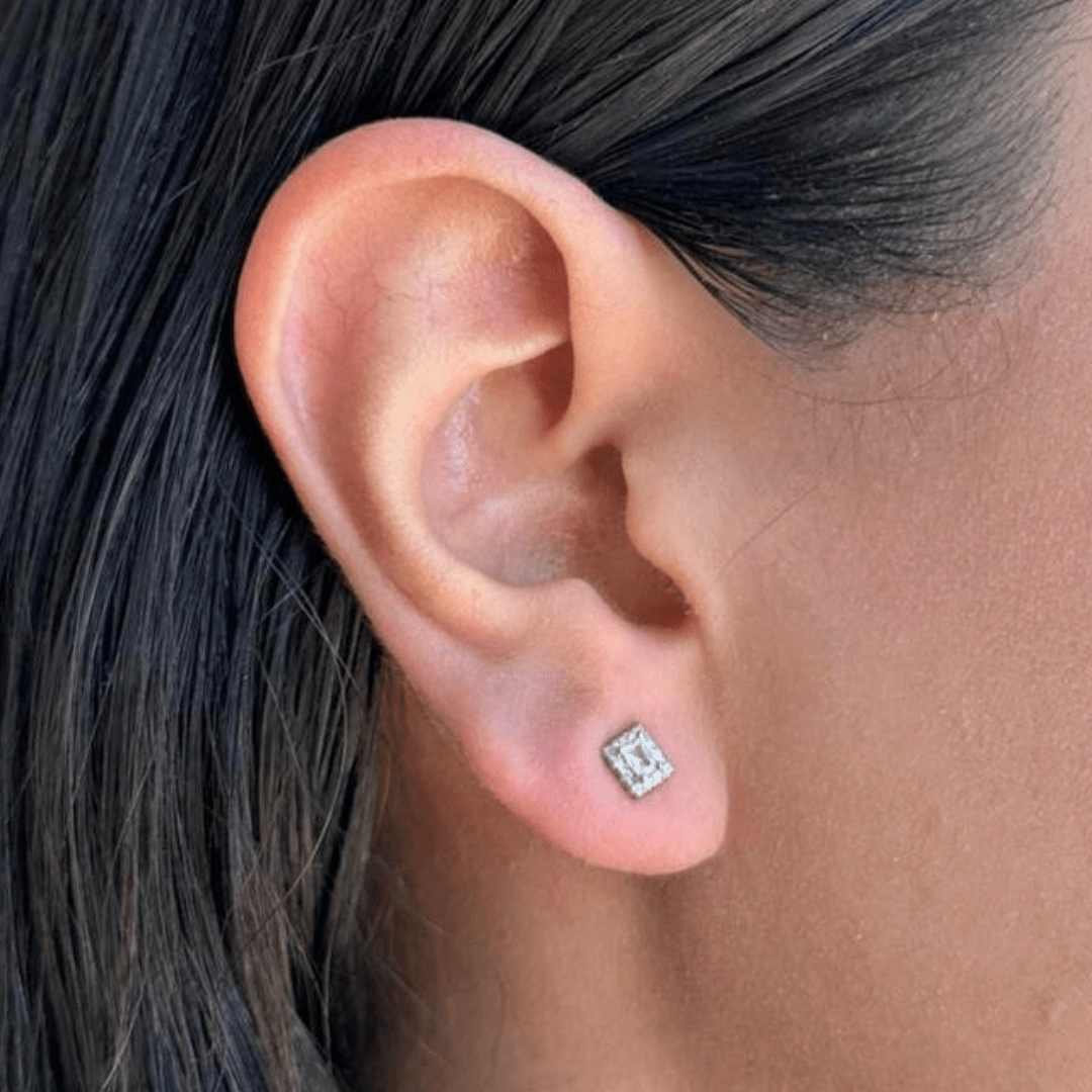 CLEAR CRYSTAL EARRINGS SET - ARETES - Malandra Jewelry - AA1561 - P44869