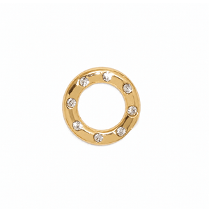 Clear & Gold Charm - DIJES - Malandra Jewelry - EYHD186.D.T