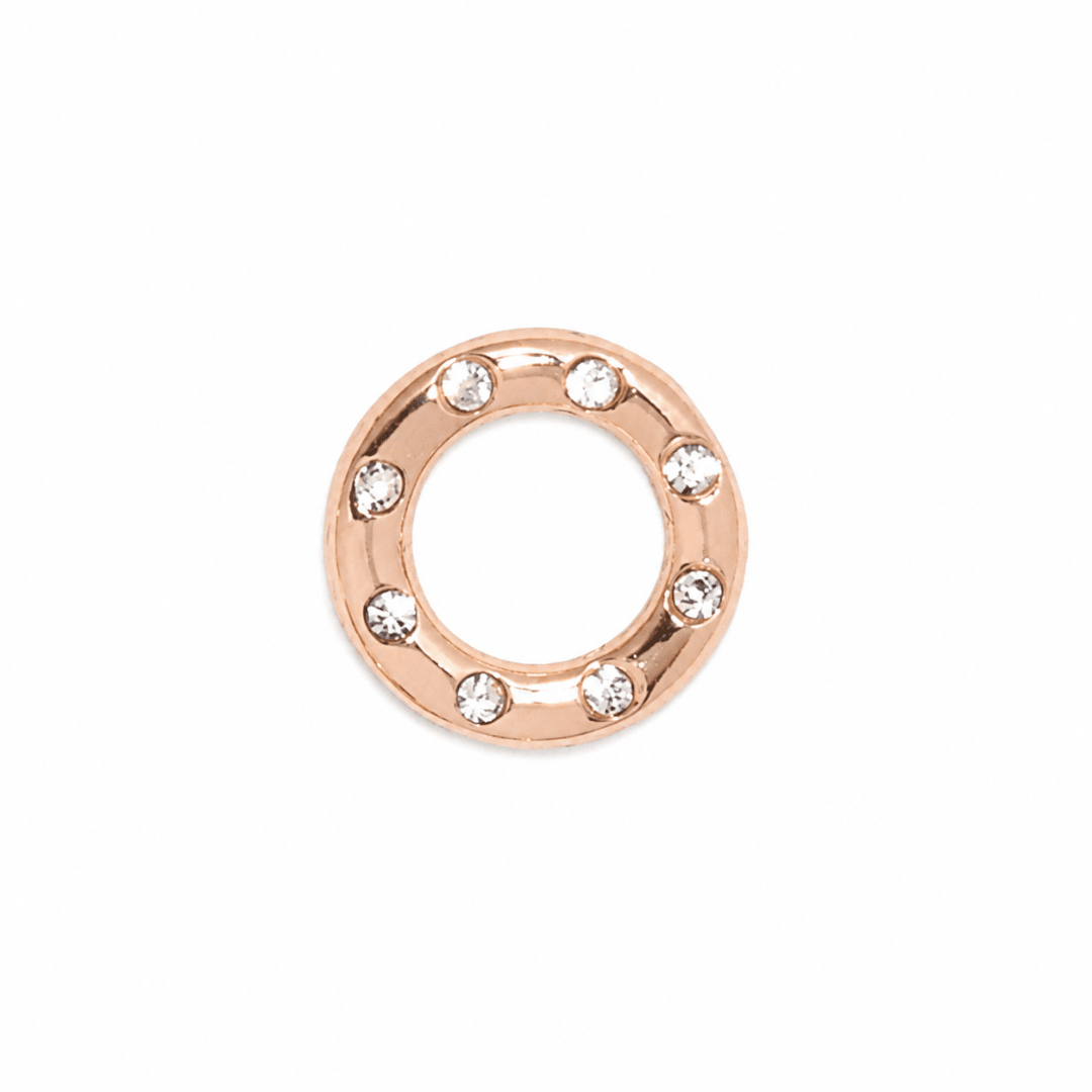 Clear & Rose Charm - DIJES - Malandra Jewelry - EYHD186.R.T