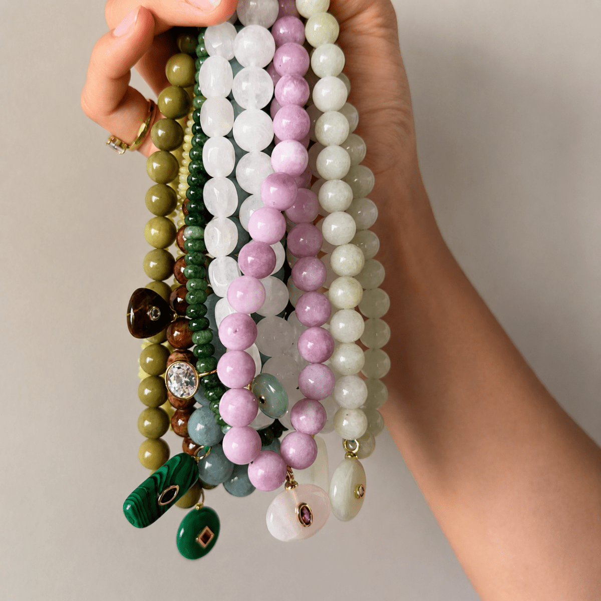 CLOUD JADE GAIA NECKLACE - COLLARES - Malandra Jewelry - TC2505