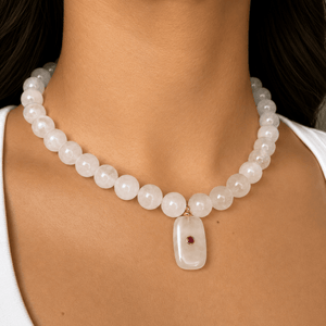 CLOUD JADE GAIA NECKLACE - COLLARES - Malandra Jewelry - TC2505