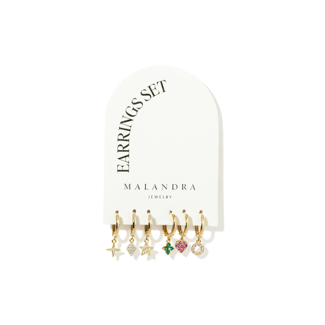 COLOR JOY EARRINGS SET - ARETES - Malandra Jewelry - AA1563-N26260