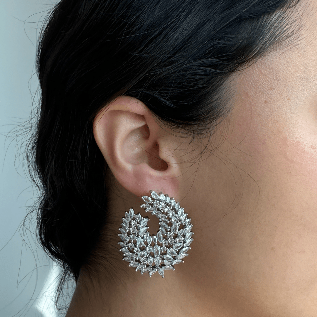 CRISTAL BLOOM EARRINGS - ARETES - Malandra Jewelry - AA1452 - Z51686