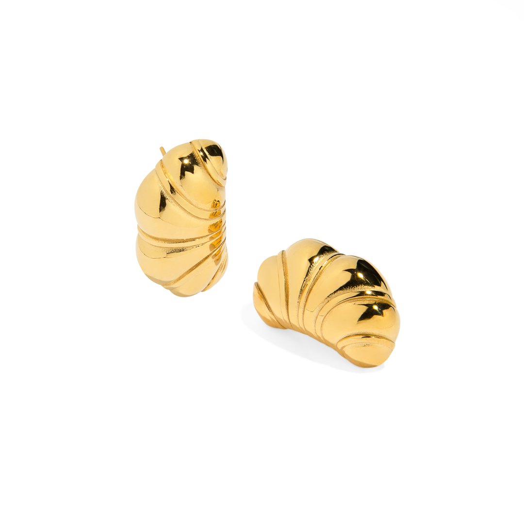 CROISSANT GOLDEN EARRINGS - ARETES - Malandra Jewelry - EUWA50 - JDE2403036