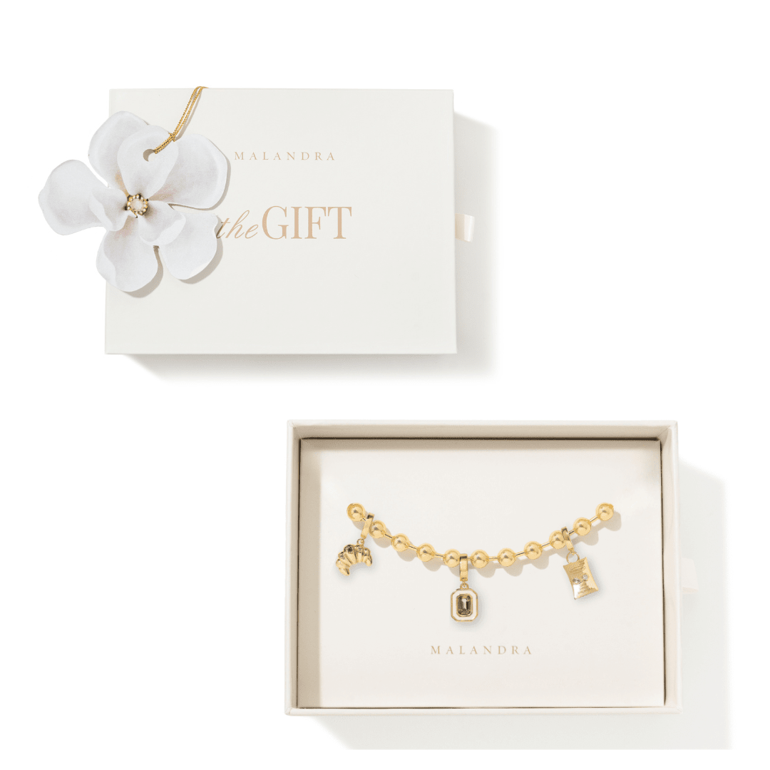 CROISSANT LOVE CHARMS GIFT SET - SETS DE REGALO - Malandra Jewelry - SET175 EYHP14/EYHD96/EYHD110/EYHD98