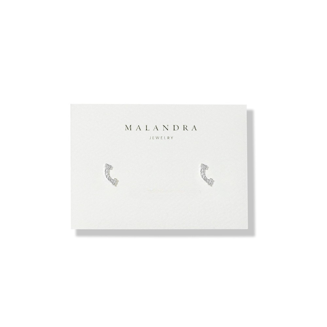 CRYSTAL ARC MIDI EARRINGS - ARETES - Malandra Jewelry - ZWA77.P - QX00829