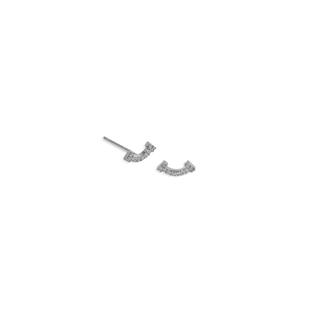 CRYSTAL ARC MIDI EARRINGS - ARETES - Malandra Jewelry - ZWA77.P - QX00829