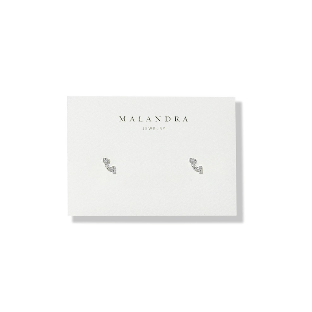 CRYSTAL ARC MINI EARRINGS - ARETES - Malandra Jewelry - ZWA76.P - QX00829