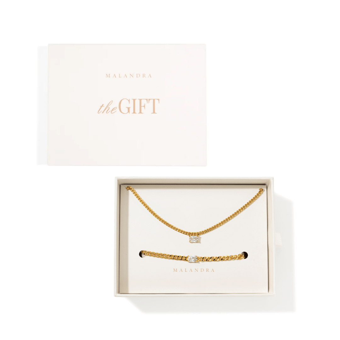 CRYSTAL BAR GLOW GIFT SET - SETS DE REGALO - Malandra Jewelry - SET150-ICC551 /  ICP552