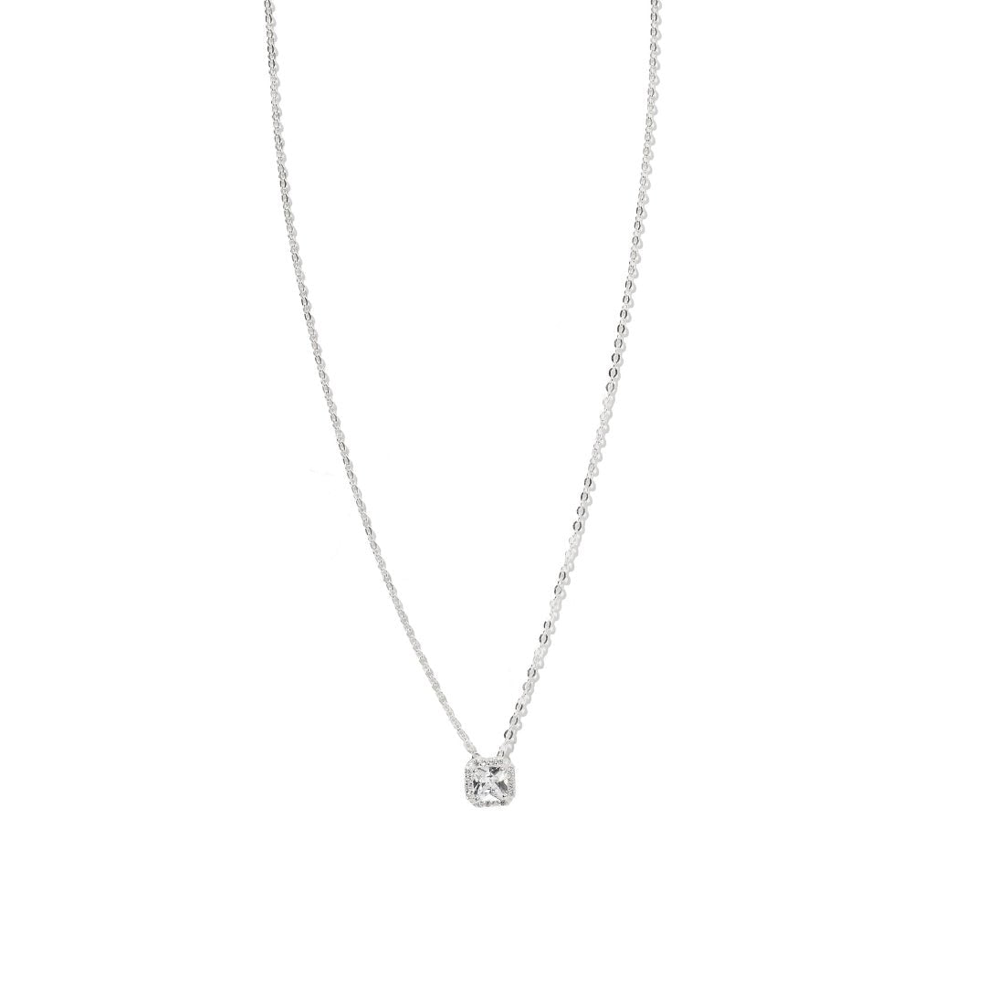 CRYSTAL BLOCK NECKLACE - ARETES - Malandra Jewelry - FBC527-1EJG0009-1PP-4