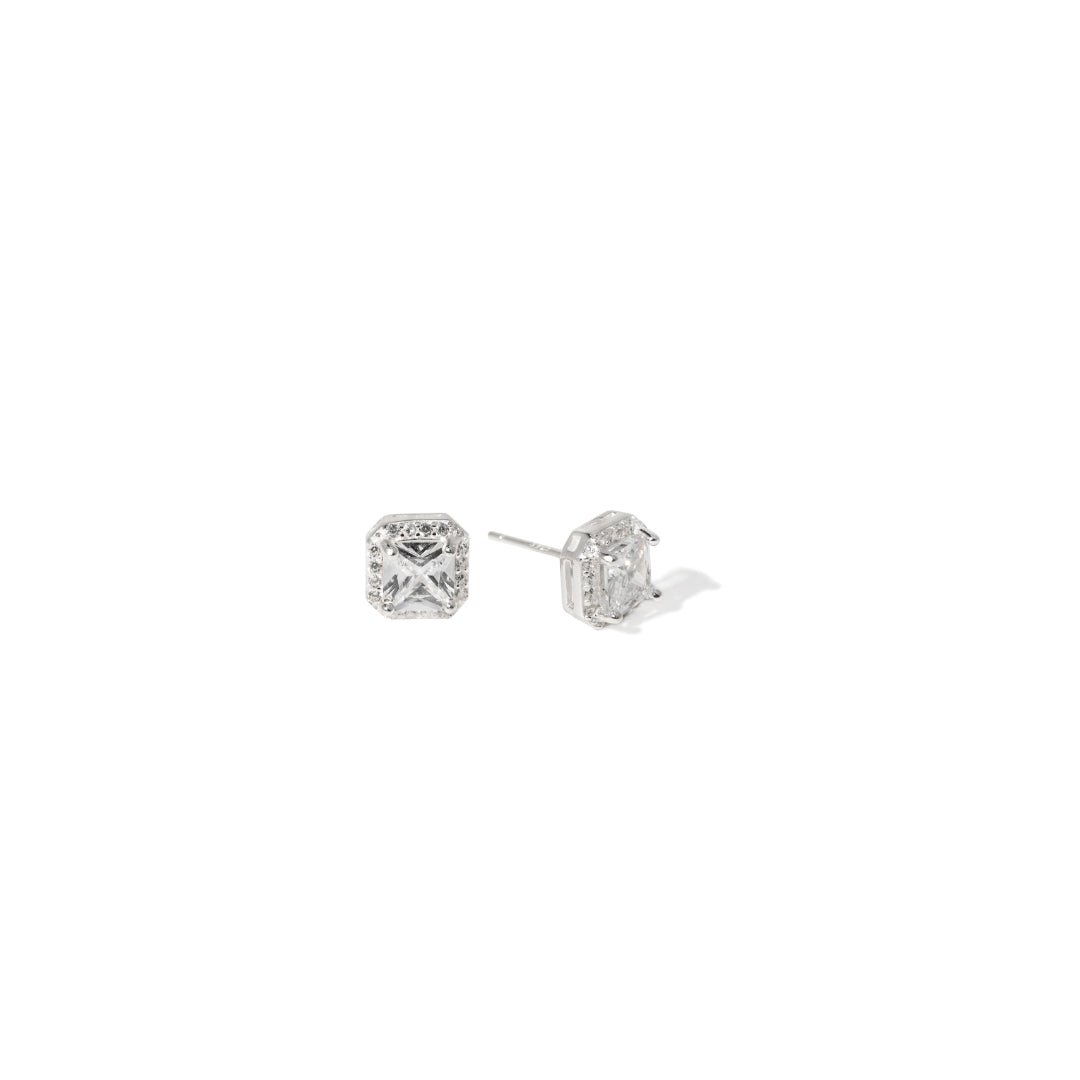 CRYSTAL BLOCK STUDS - ARETES - Malandra Jewelry - FBA526-1EJG0009-1PP-4
