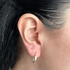 CRYSTAL GLEAM HOOPS - ARETES - Malandra Jewelry - EAWA123 - AAE839 - G - 2