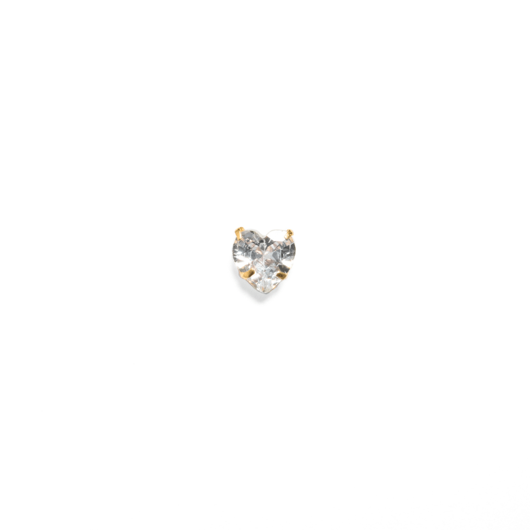 CRYSTAL HEART PIERCING - ARETES - Malandra Jewelry - KMA28 - 30332