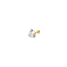 CRYSTAL HEART PIERCING - ARETES - Malandra Jewelry - KMA28 - 30332