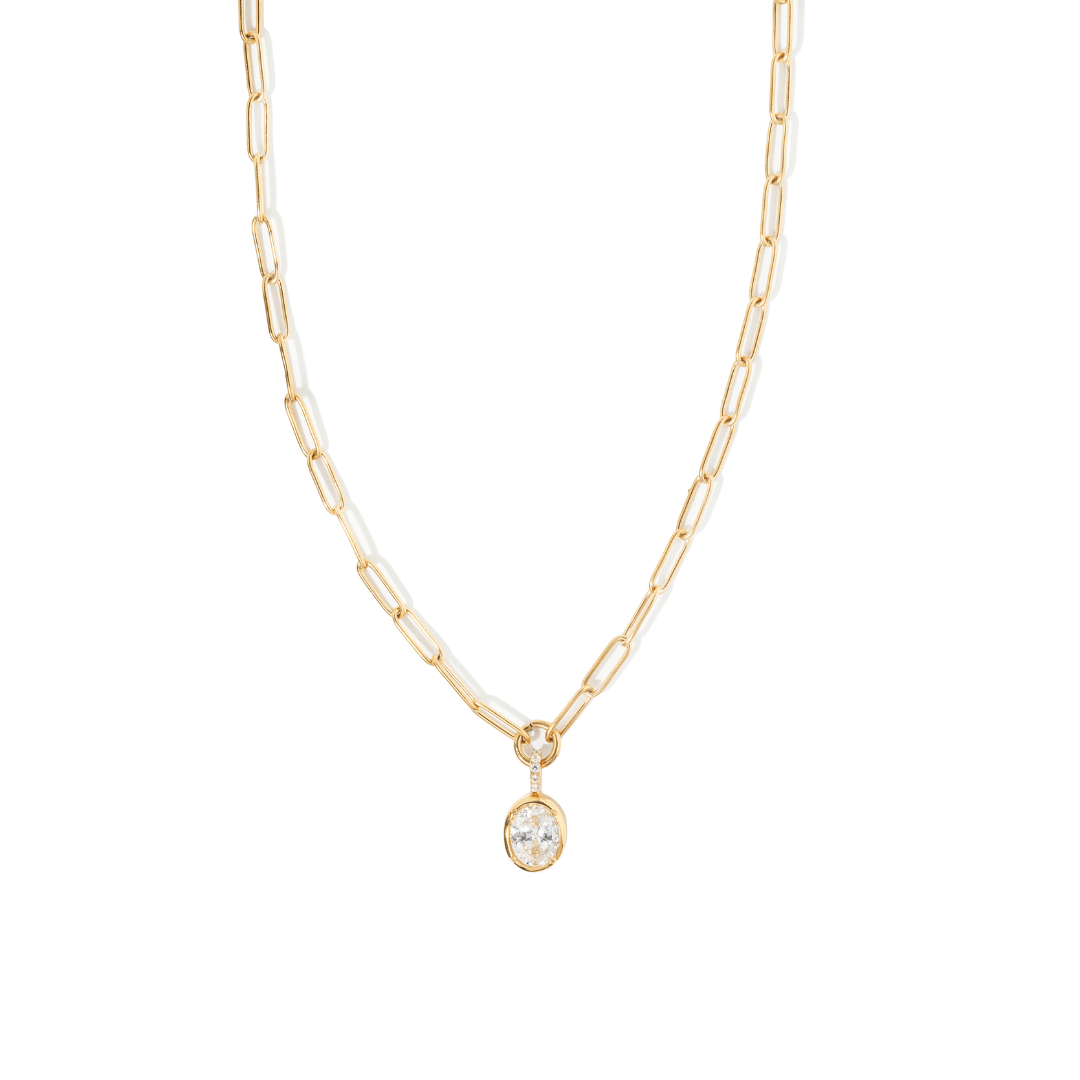 CRYSTAL LINK GOLD NECKLACE - COLLARES - Malandra Jewelry - EUWC296-JDN0308016