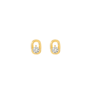 CRYSTAL LINK STUDS - ARETES - Malandra Jewelry - ICA565
