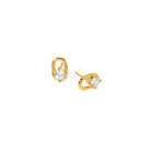 CRYSTAL LINK STUDS - ARETES - Malandra Jewelry - ICA565