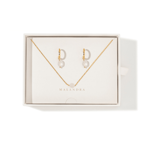 CRYSTAL PEARL LOVE GIFT SET - SETS DE REGALO - Malandra Jewelry - SET94 - TC1896/TA1889