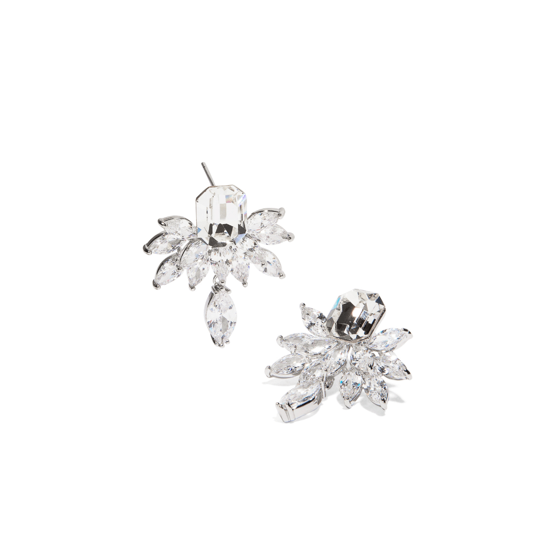 CRYSTAL SILVER SPARK EARRINGS - ARETES - Malandra Jewelry - ZOA22.P - N19140K8ZB