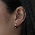 CRYSTAL SPARK GLAM HOOPS - ARETES - Malandra Jewelry - FBA498-1EAR0237-1RR-2