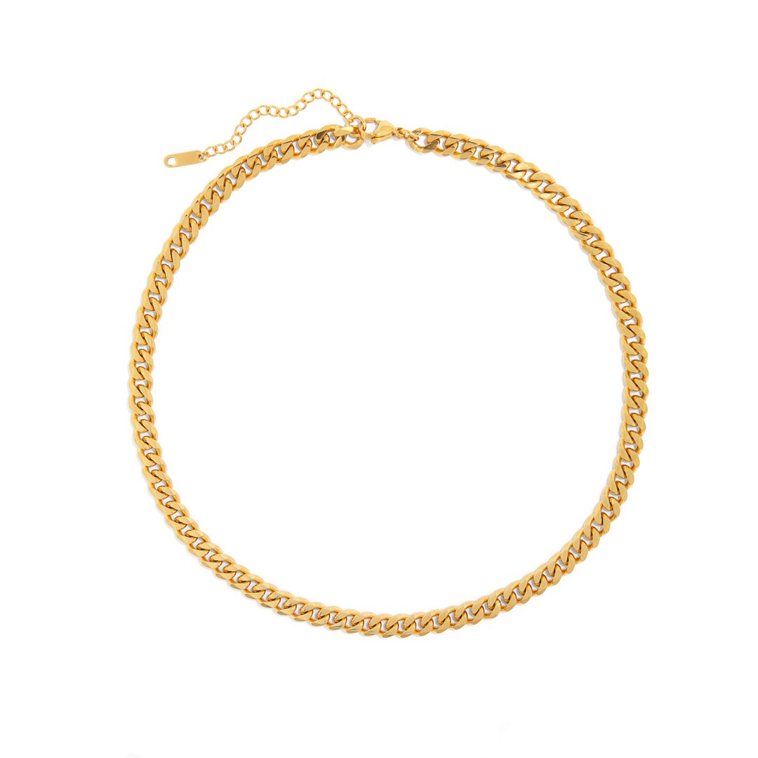 CUBAN GOLDEN CHAIN - COLLARES - Malandra Jewelry - EUWC25 - JDN20124