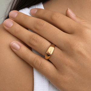 CUSHION GOLD RING - ANILLOS - Malandra Jewelry - VCR299.7-2025