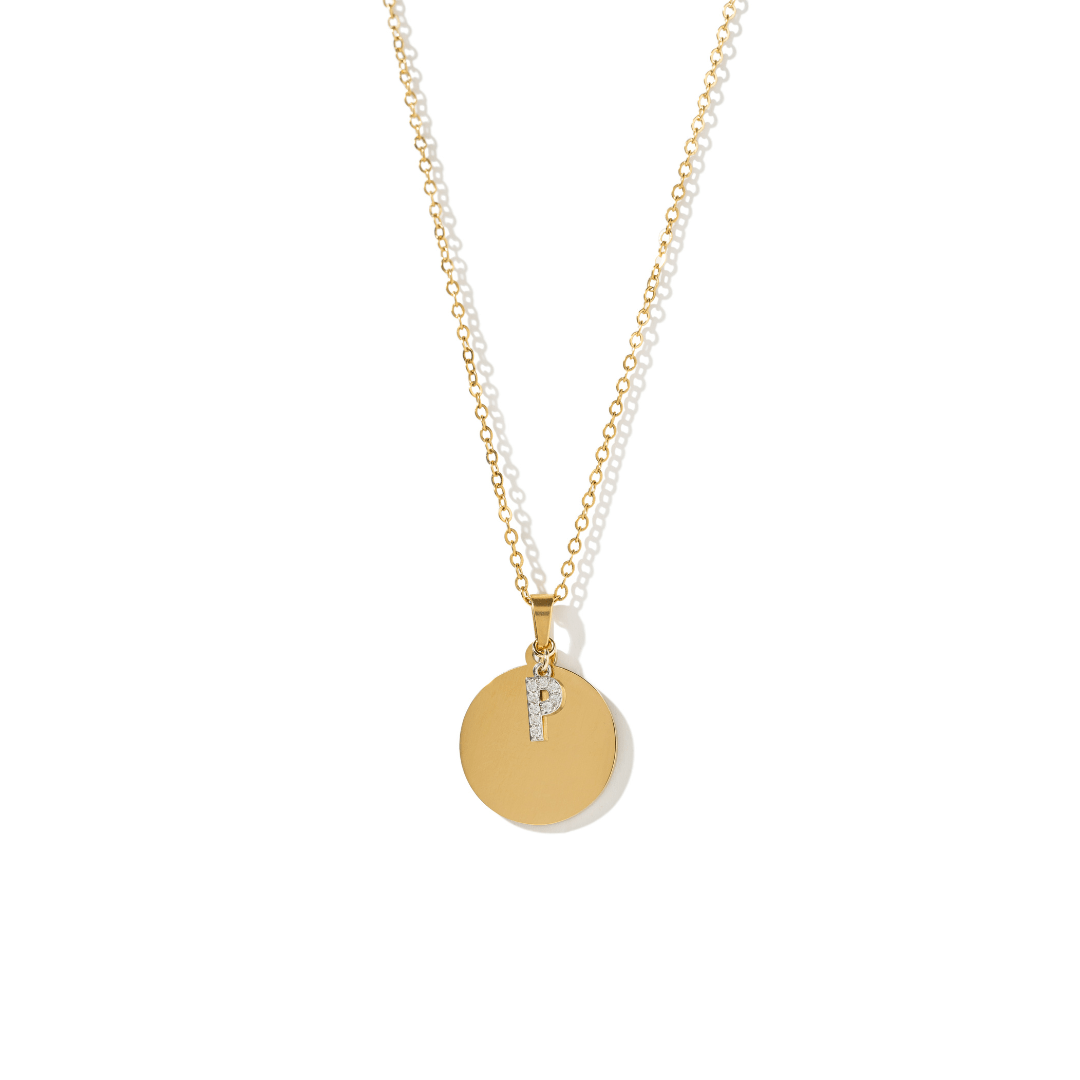 CUSTOM GOLDEN HALO NECKLACE - COLLARES GRABADOS - Malandra Jewelry - ESYC23