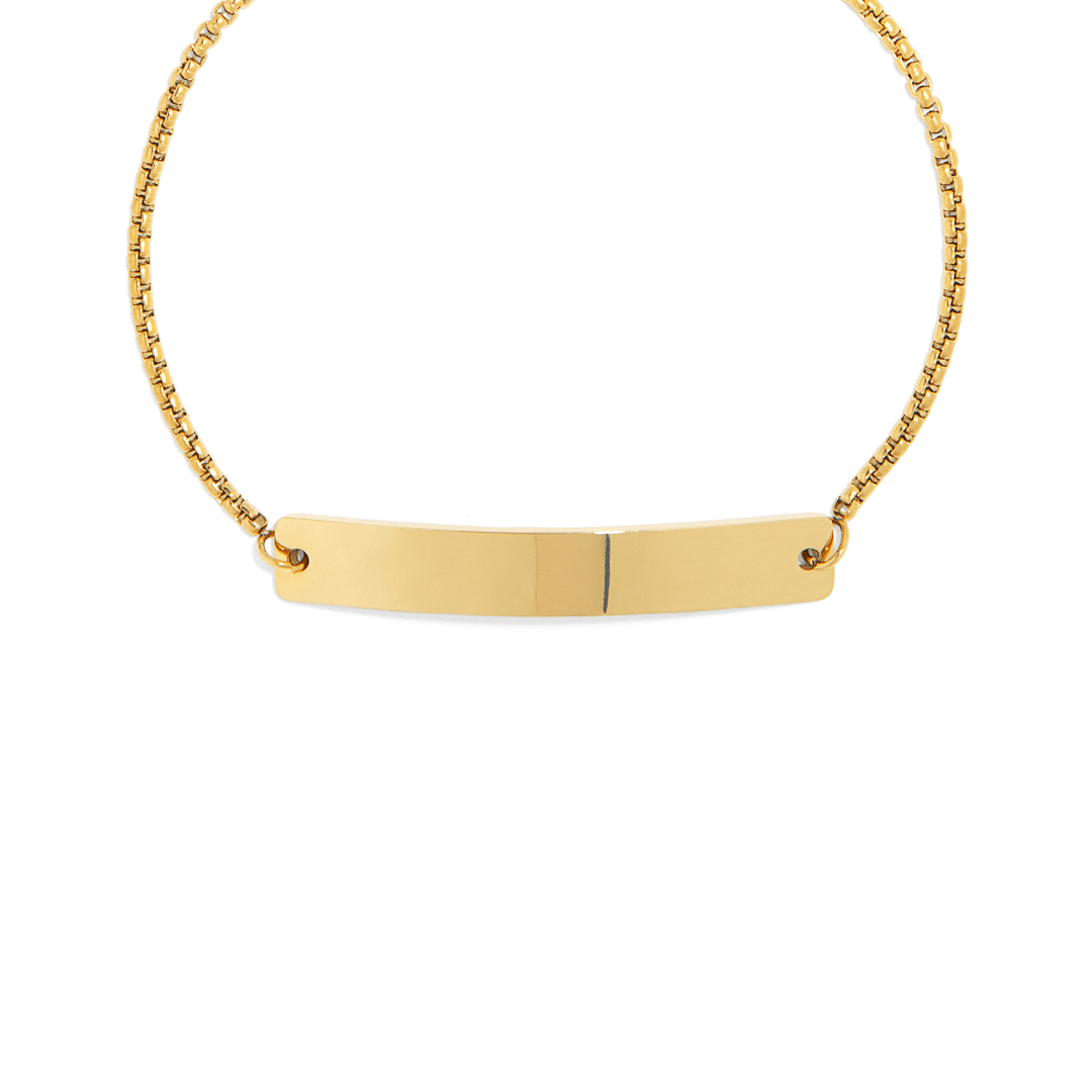 CUSTOM GOLDEN PLAQUE BRACELET - PULSERAS GRABADAS - Malandra Jewelry - ESYP31