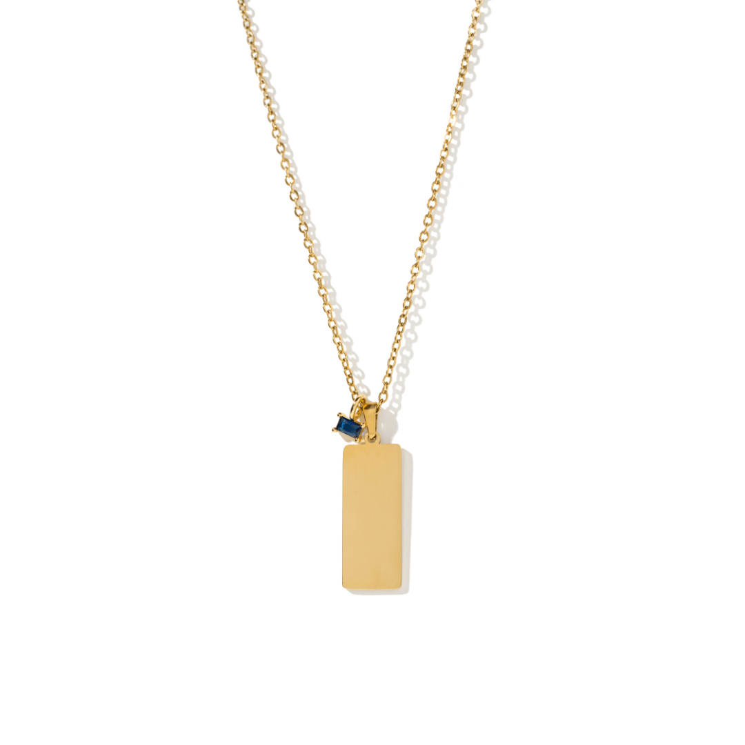 CUSTOM GOLDEN PLAQUE NECKLACE - COLLARES GRABADOS - Malandra Jewelry - ESYC24