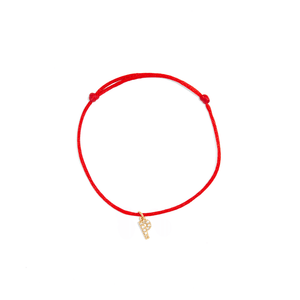 CUSTOM INITIAL RED BRACELET - PULSERAS - Malandra Jewelry - TP1993.A