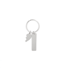 CUSTOM SILVER HALF HEART KEYCHAIN - ACCESORIOS - Malandra Jewelry - ESYK27.P