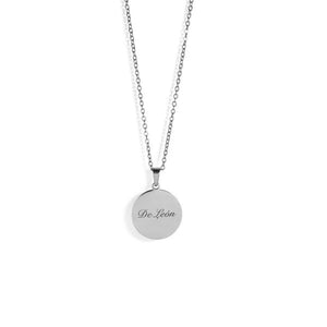 CUSTOM SILVER HALO NECKLACE - COLLARES GRABADOS - Malandra Jewelry - ESYC23.P