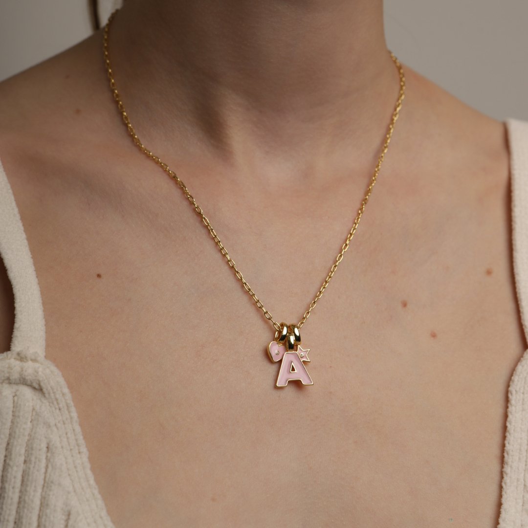 CUTIE PINK HEART CHARM - DIJES - Malandra Jewelry - ICD501