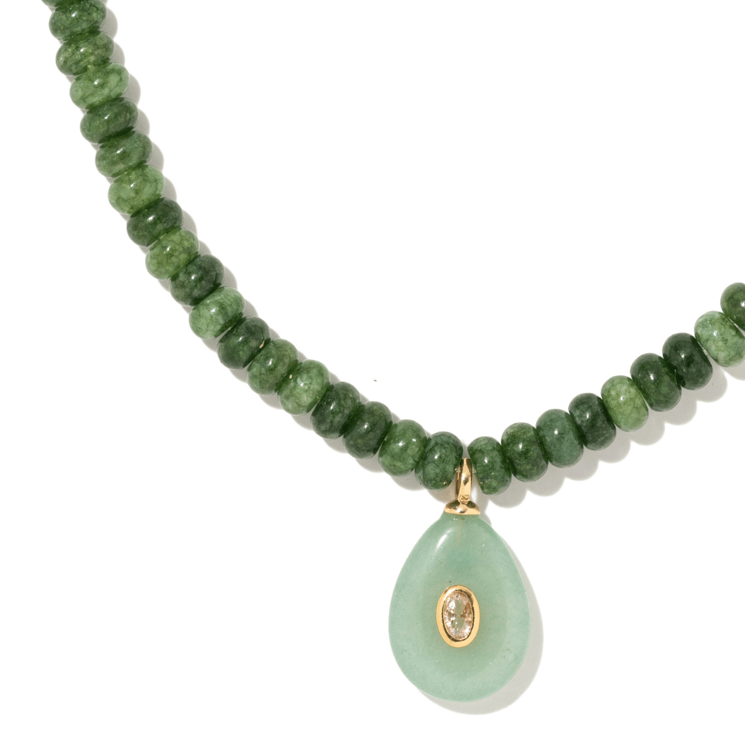 CYPRESS JADE GAIA NECKLACE - COLLARES - Malandra Jewelry - TC2525