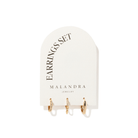 DAILY STACK EARRINGS SET - ARETES - Malandra Jewelry - AA1562 - P28123