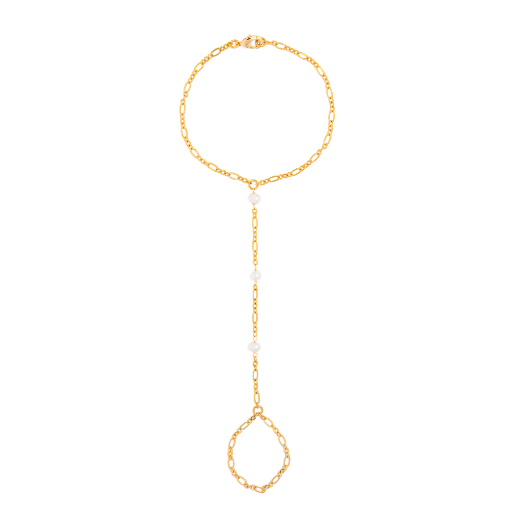 DAINTY CHAIN BRACELET RING - PULSERAS - Malandra Jewelry - TP2022