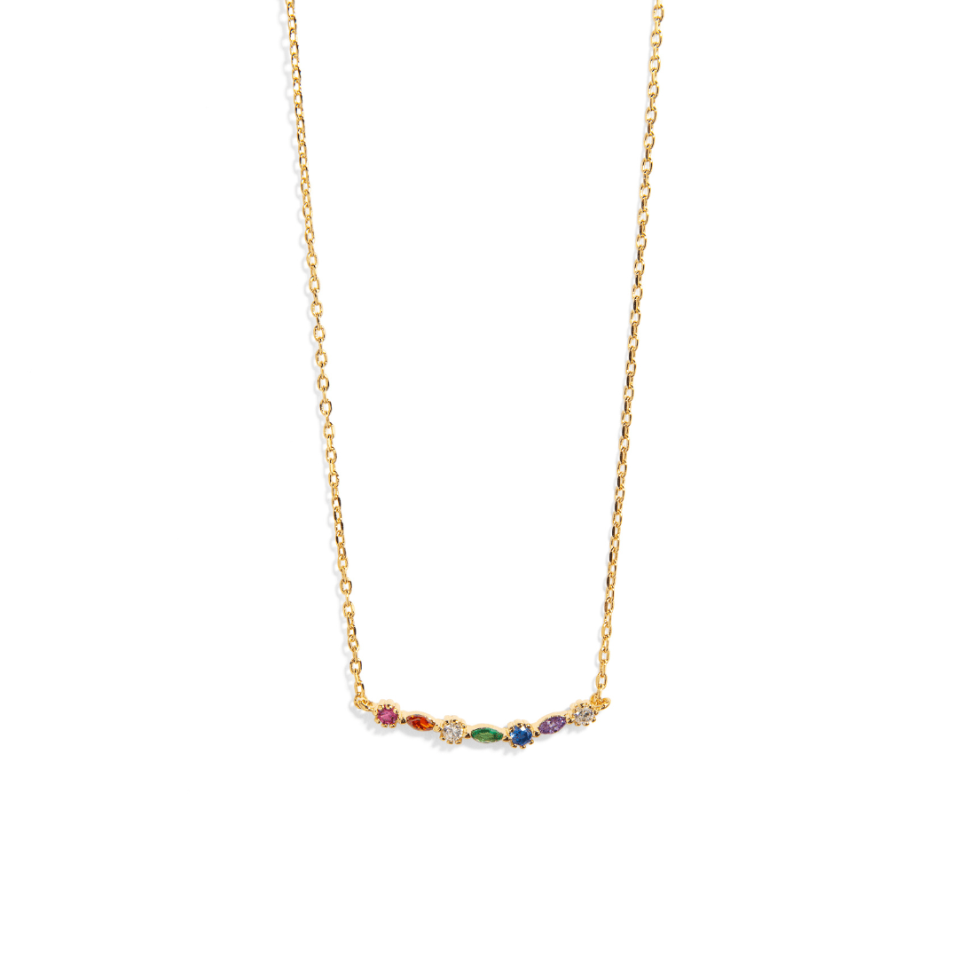DAINTY COLORS NECKLACE - COLLARES - Malandra Jewelry - XBC169 - BJNA203 GDMLT